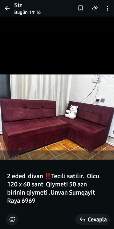 диван для прихожей банкетка в прихожую: Divan, İşlənmiş, Açılmayan, Bazasız, Çatdırılma yoxdur