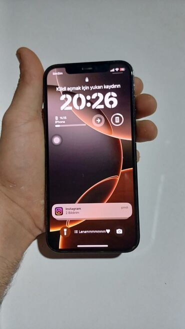 islenmis telefonlar tap az: IPhone 12 Pro, 128 GB, Mavi, Barmaq izi, Face ID