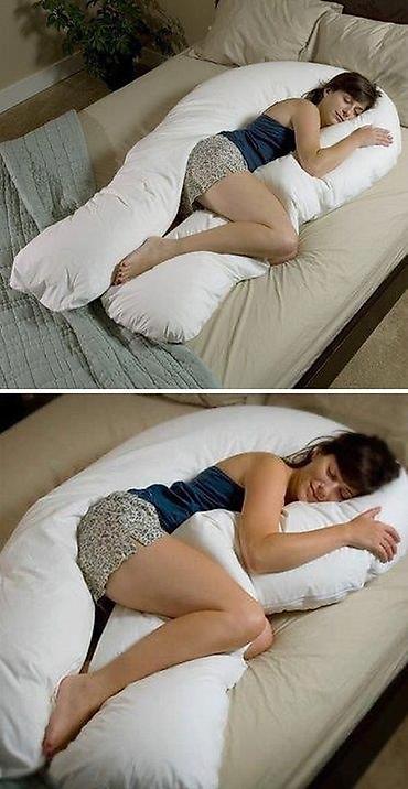 Подушка для сна полного тела (body pillow) - Форма: U-образная или