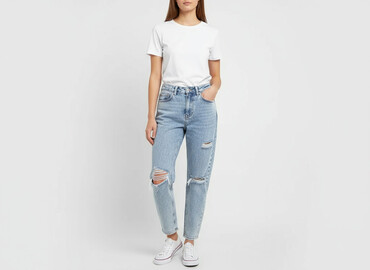 Jeansy: Terranova, Jeansy damskie, rozmiar XL