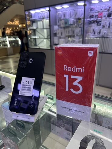 айыон 13: Xiaomi, Redmi 13, Новый, 256 ГБ, цвет - Черный, В рассрочку, 2 SIM