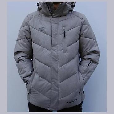 Zimske jakne: Muška zimska jakna – siva - Topla, punjena jakna sa proštepom u — 1