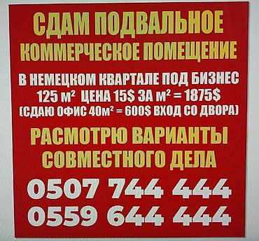 комерческие: Сдаются коммерческие подвальные цокольные помещения (125 м² и 40 м²) — 1