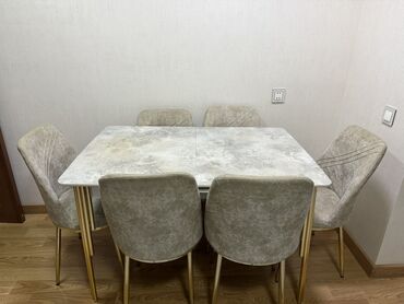 metbex ucun qaz sobalari: Для кухни, Прямоугольный стол, 6 стульев