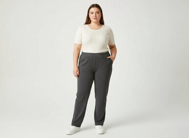 Material trousers for women, size 4XL