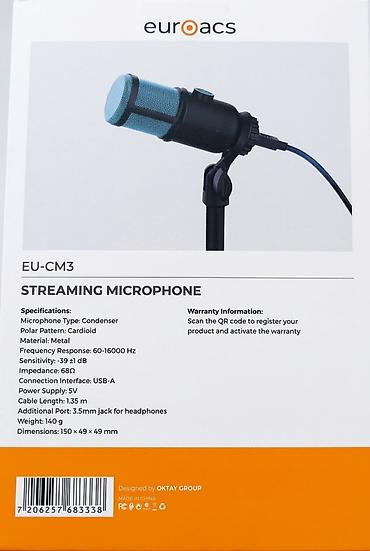 dji mic 3: Euroacs EU-CM3 RGB Streaming Mikrofon - Tip: Kondensator, kardioid — 2