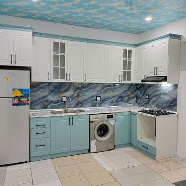 Sifarişlə mətbəx mebeli: Sifarişlə mətbəx dəsti, Özü çəkən petlələr, MDF, Kredit yoxdur, Rayonlara çatdırılma, Pulsuz çatdırılma — 10