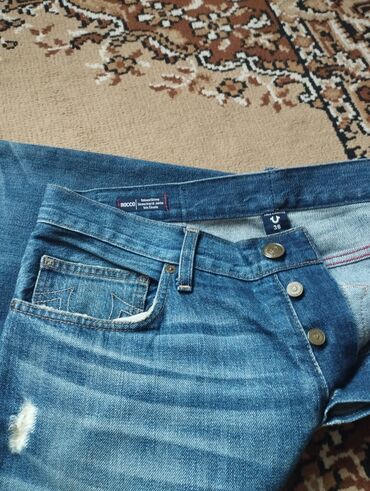 женские белые джинсы стрейч: Джинсы S (EU 36), цвет - Синий