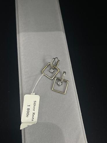 Серебряные серьги: Серебряные серьги, Проба 925, Фианит, Женские — 22