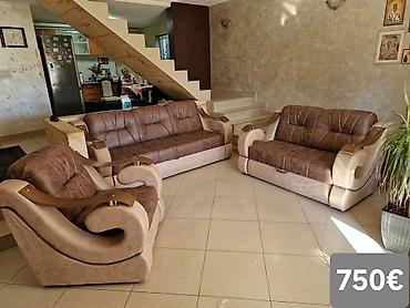 Stilske garniture: Komplet tapaciranih garnitura za dnevni boravak – moderan Chesterfield — 36