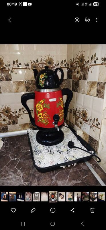 badamlı su 19 lt qiymeti: İşlənmiş Elektrik Samovar, 4 l, Ünvandan götürmə