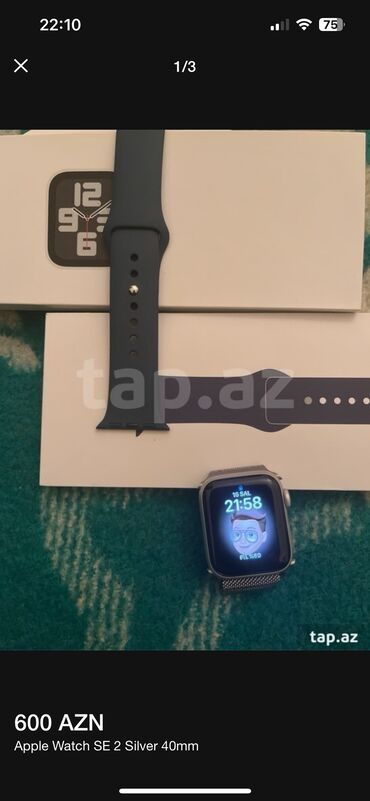 apple watch stainless: Yeni, Smart saat, Apple, Аnti-lost, rəng - Gümüşü