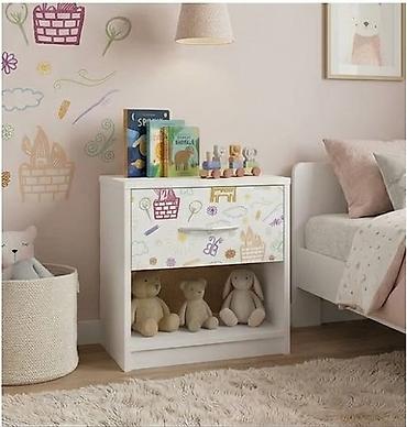 ikea ogradica za bebe: Nocni stocic deciji sa fiokom Skrabalica NOVO Dizajnirana dečija — 1