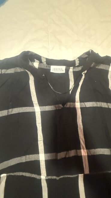 Tunike: Ženska tunika/haljina JANINA - Boja: crna sa velikim belim kariranim — 5