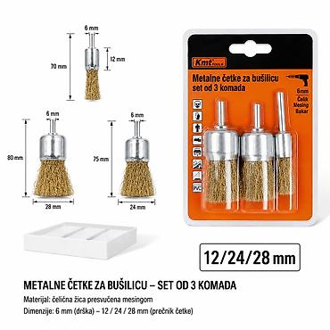 KMT Olovka četka 9363557 Opis: Set od 3 metalne “olovka” četke za