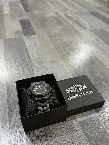 Metal qolbaqlı kişi qol saatı – QualityWatch qutusunda - Rəng: tam