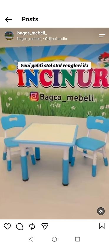 uşaq bayram geyimləri: Uşaq bağçası və ev istifadəsi üçün stol–stul dəstləri - Modellər — 4