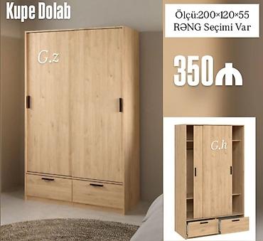 dolab kupe: Kupe Dolab - Ölçü: 200 × 120 × 55 sm - Rəng seçimi var - Sürgülü qapı — 1