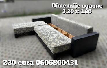 Ugaone garniture: Ugaona garnitura eko koza materijal OBA DELA NA RAZVLACENJE, OBA DELA — 5