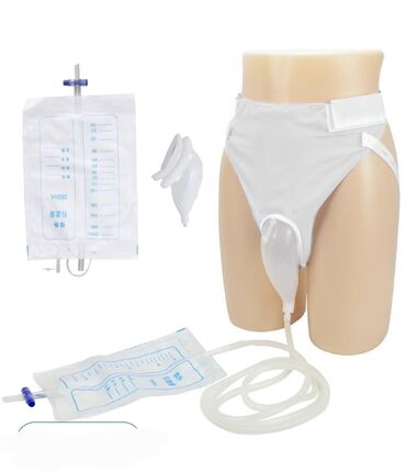 Yerimək üçün arabalar, çəliklər, əsalar, rollatorlar: Kişi üçün portativ sidik toplama sistemi dəsti çatdirilma var -