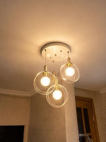 Ev üçün dekor: Çılçıraq, 3 lampa, Metal — 1