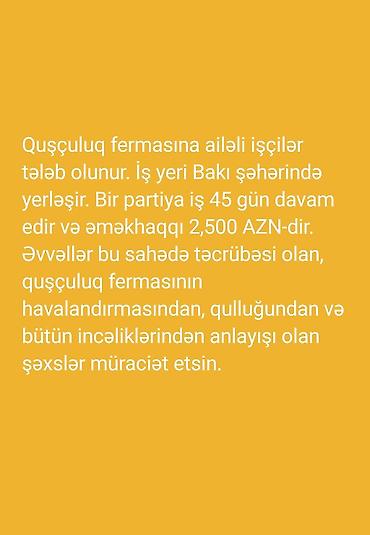 ferma is: Fəhlə tələb olunur, Dəyişən qrafik, İşəmuzd ödəniş — 1