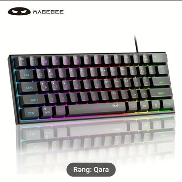 kompüterlər ucuz: MageGee TS91 Mini 60% Oyun/ofis klaviaturası Windows/Mac/notbuk üçün