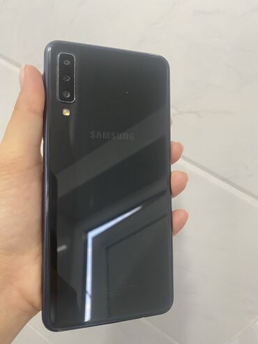 samsung s10 чехол: Samsung Galaxy A7, Б/у, цвет - Синий, 2 SIM