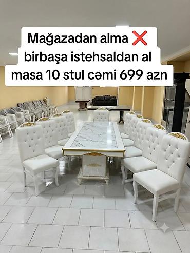 tek stullar: Qonaq otağı üçün, Yeni, Açılmayan, Dördbucaq masa — 1