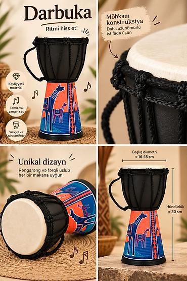 vatan darbuka: Darbuka – ritmi hiss et! - Ölçülər: hündürlük təxminən 30 sm, başlıq — 1