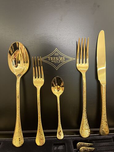 italyan qızılının qiyməti: İtaliya brendi-Tresars. Yenidir.Sertifikatı var.12 nəfərlik-Yemək çay