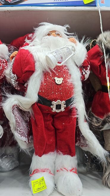 Yeni il oyuncaqları və bəzəkləri: Məhsul kodu sm-510018 Hündürlük 30 cm Şaxta baba kukla mişkası Diqqət — 11