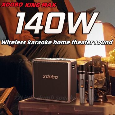 музыкальный центр с караоке: Продаю крутую блютуз колонку Xdobo king max 140 watt с двумя удобными