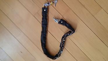 Velosiped aksesuarları: Dəmir velosiped və skuter üçün zincir kilit.Şəkildə orjinal hologramı — 7