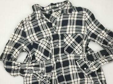 czarne błyszcząca bluzki: Shirt, H&M, S (EU 36), condition - Good