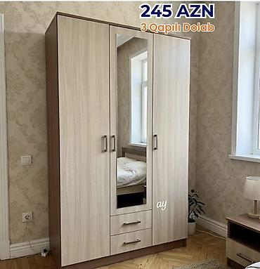 kombi ucun dolab: 3 qapılı dolab – 245 AZN - Material: ağac teksturalı laminat, iki — 1