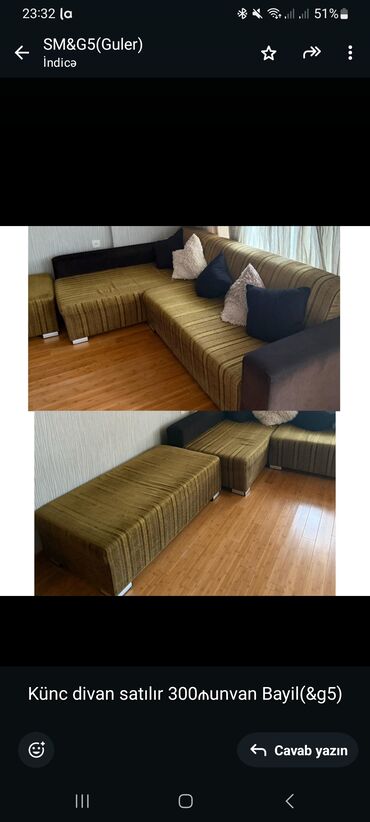 zapi satilir 300 azn: Künc divan