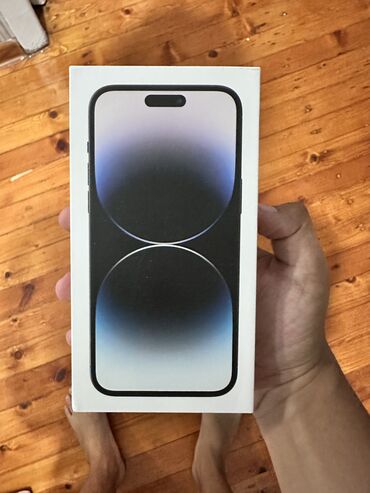 мобильные телефоны кнопочный: IPhone 14 Pro Max, Колдонулган, 256 ГБ, Black Titanium, Кулакчындар, Заряддоочу түзүлүш, Куту, 89 %