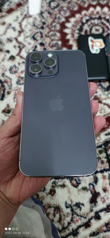 телефоны айфон х: IPhone 14 Pro Max, Колдонулган, 256 ГБ, Deep Purple, Каптама, Кабель, 85 %
