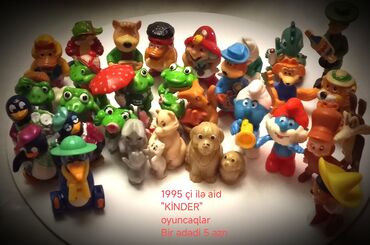Oyuncaqlar: 1995 çi ilə aid qədimi kinder puzzle oyuncaqlar.Yeddi ədəddir.İdeal — 8