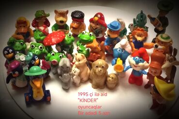antik əşyaların satışı: Qədimi Kinder oyuncaqlar.95 çi ilə aid . Digər elanlarımıza da baxa