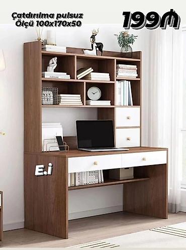 Kompyuter/iş masası üst rəfli model - Ölçü: 100×170×50 sm (şəkildə lalafo.az -da Kompyuter/iş masası üst rəfli model - Ölçü: 100×170×50 sm (şəkildə