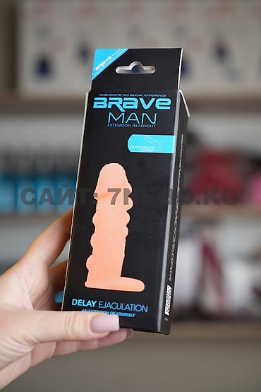 Товары для взрослых: Мягкая реалистичная стимулирующая «Brave Man» с подхватом мошонки и — 8