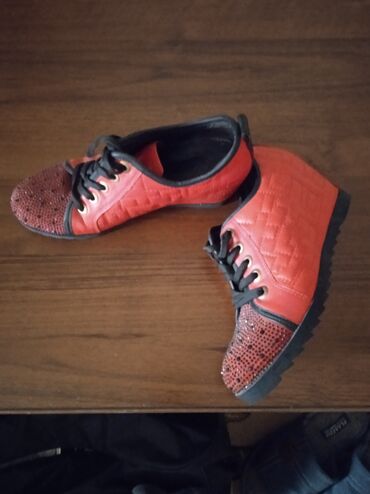 чистая кожа туфли: Туфли 37, цвет - Красный