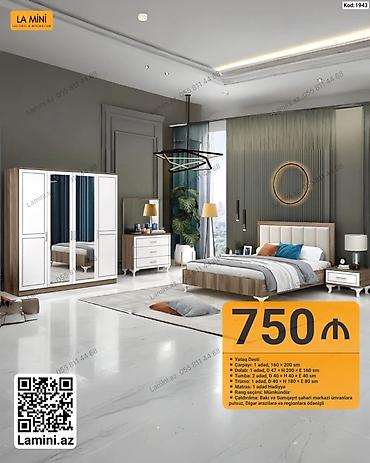 Ev üçün mebel: Yataq dəsti – LA MINI (Kod: 1943) Dəst tərkibi və ölçülər: - Çarpayı — 1