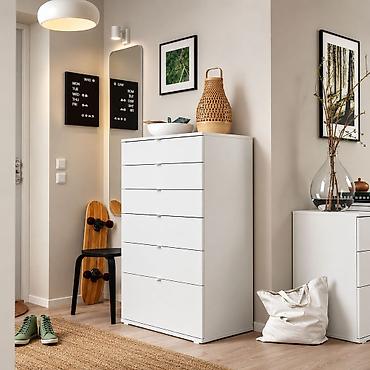 silver kitchen: Комод для одежды, Новый, Без зеркала, ЛДСП, цвет - Белый, Бесплатная доставка — 1