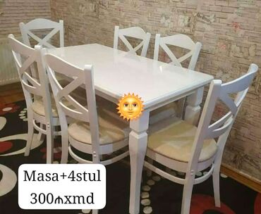 en gozel metbex perdeleri: Mətbəx üçün, Yeni, Dördbucaq masa, 4 stul