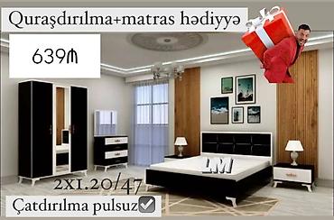Ev və bağ: Yataq dəsti Sifarişlə və yeni Qiymət : 639₼ Dəstə daxildir — 2