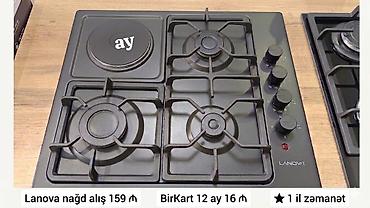 Plitələr və bişirmə panelləri: Qaz plitəsi Quraşdırılan, 4 gözlü, Yeni — 10