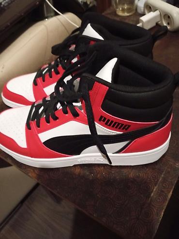 puma: Кроссовки Puma Rebound V6 mid в рассцветке white - black -for all time — 3